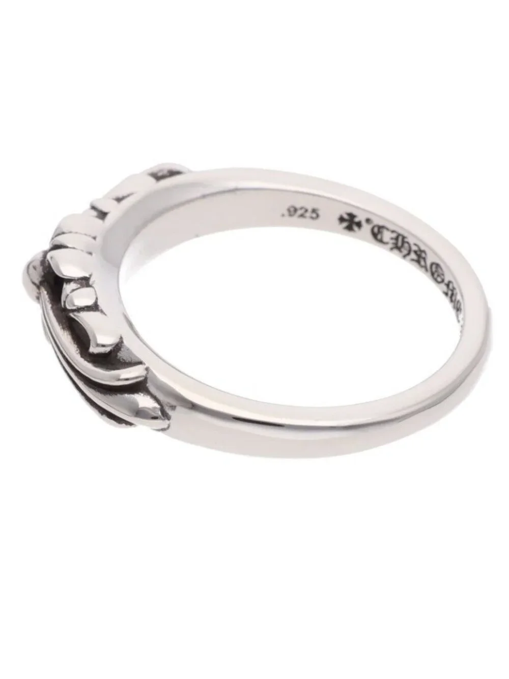 Chrome Hearts Baby Classic Floral Cross Silver Ring